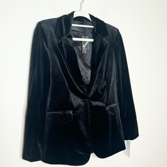 NWT Blank NYC Black Velvet Closing Time Blazer XS - Picture 4 of 7